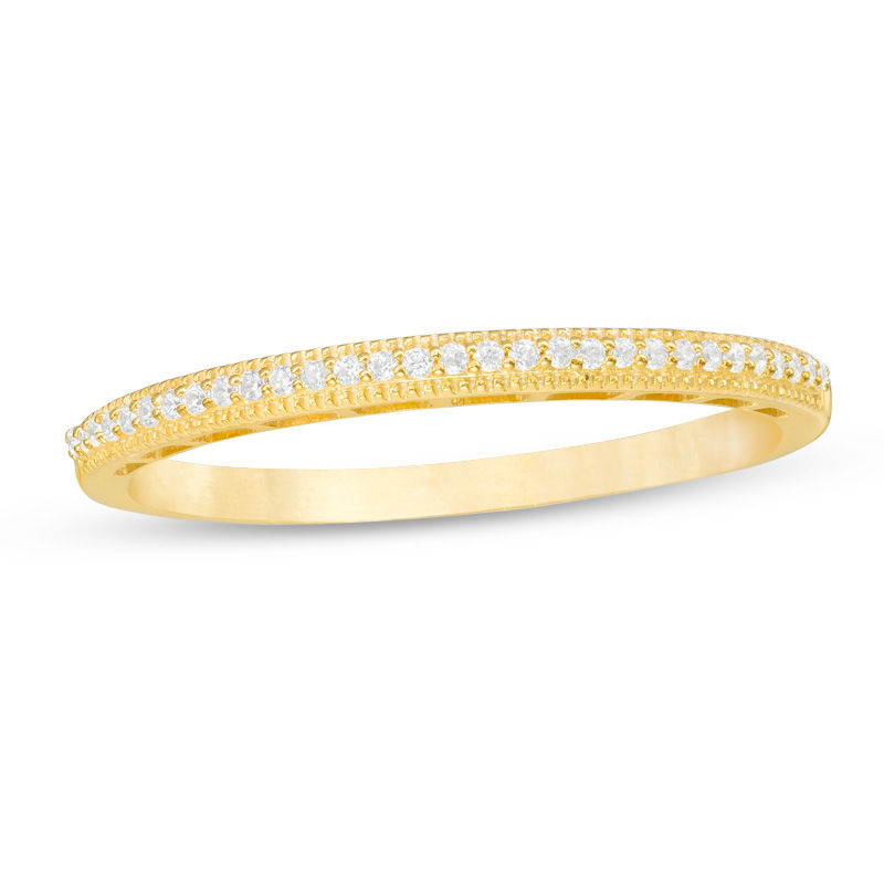 0.06 CT. T.W. Diamond Vintage-Style Wedding Band in 10K Gold