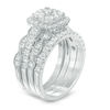 Thumbnail Image 1 of 2.00 CT. T.W. Quad Diamond Frame Four Piece Bridal Set in 14K White Gold