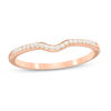 Thumbnail Image 1 of 0.09 CT. T.W. Diamond Contour Wedding Band in 10K Rose Gold