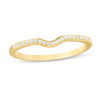 Thumbnail Image 0 of 0.09 CT. T.W. Diamond Contour Wedding Band in 10K Gold