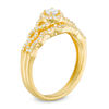 Thumbnail Image 2 of 0.37 CT. T.W. Diamond Frame Twist Bridal Set in 10K Gold