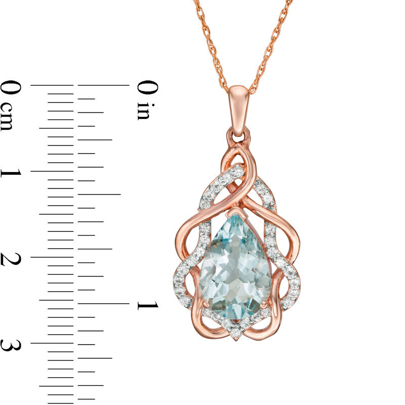 Pear shaped online aquamarine necklace