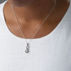 Thumbnail Image 1 of Unstoppable Love™ Aquamarine and Black Diamond Accent Cascading Infinity Pendant in Sterling Silver