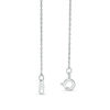 Lab-Created White Sapphire Curved Bar Necklace in 10K White Gold