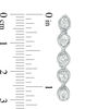 Thumbnail Image 2 of Pear-Shaped Lab-Created White Sapphire Crawler Earrings in Sterling Silver