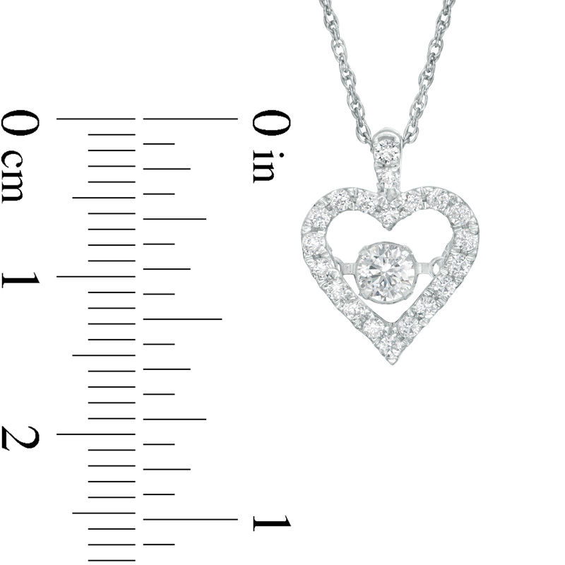 Unstoppable Love™ 0.45 CT. T.W. Diamond Heart Pendant in 10K White Gold