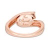 Thumbnail Image 2 of 0.25 CT. T.W. Diamond Past Present Future® Bypass Engagement Ring in 10K Rose Gold