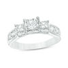Thumbnail Image 1 of 0.95 CT. T.W. Princess-Cut Diamond Past Present Future® Engagement Ring in 10K White Gold