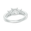 Thumbnail Image 3 of 0.95 CT. T.W. Princess-Cut Diamond Past Present Future® Engagement Ring in 10K White Gold