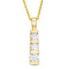 Thumbnail Image 0 of 0.45 CT. T.W. Diamond Three Stone Linear Drop Pendant in 10K Gold