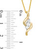 Thumbnail Image 1 of 0.23 CT. T.W. Diamond Three Stone "S" Curve Pendant in 10K Gold