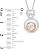 Unstoppable Love™ Diamond Accent Heart and Circle Pendant in Sterling Silver and 10K Rose Gold