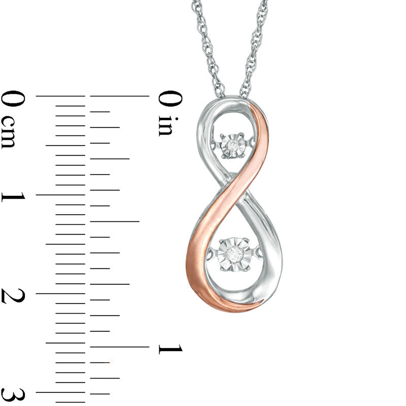 Unstoppable Love™ Diamond Accent Infinity Pendant in Sterling Silver and 10K Rose Gold