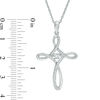 Unstoppable Love™ 0.18 CT. T.W. Diamond Loop Cross Pendant in Sterling Silver