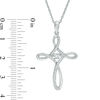 Thumbnail Image 1 of Unstoppable Love™ 0.18 CT. T.W. Diamond Loop Cross Pendant in Sterling Silver