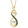 Unstoppable Love™ 0.15 CT. T.W. Enhanced Black and White Diamond Infinity Pendant in 10K Gold