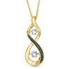 Thumbnail Image 0 of Unstoppable Love™ 0.15 CT. T.W. Enhanced Black and White Diamond Infinity Pendant in 10K Gold