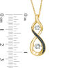 Thumbnail Image 1 of Unstoppable Love™ 0.15 CT. T.W. Enhanced Black and White Diamond Infinity Pendant in 10K Gold