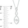 Thumbnail Image 2 of Unstoppable Love™ 0.30 CT. T.W. Diamond Marquise Frame Twist Pendant and Drop Earrings Set in Sterling Silver