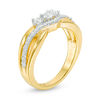 Thumbnail Image 1 of 0.45 CT. T.W. Diamond Three Stone Chevron Ring in 10K Gold