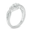 Thumbnail Image 1 of 0.37 CT. T.W. Diamond Three Stone Loop Bypass Ring in 10K White Gold