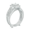 Thumbnail Image 2 of 0.75 CT. T.W. Princess-Cut Diamond Frame Bridal Set in 14K White Gold