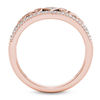 Thumbnail Image 2 of 0.18 CT. T.W. Composite Diamond Vintage-Style Tilted Square Filigree Ring in 10K Rose Gold