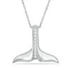 Thumbnail Image 0 of Diamond Accent Whale Tail Pendant in Sterling Silver