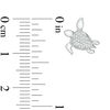 Thumbnail Image 1 of 0.09 CT. T.W. Diamond Sea Turtle Stud Earrings in Sterling Silver