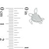 Thumbnail Image 2 of 0.09 CT. T.W. Diamond Sea Turtle Stud Earrings in Sterling Silver