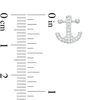 Thumbnail Image 2 of 0.12 CT. T.W. Diamond Anchor Stud Earrings in Sterling Silver