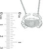 Thumbnail Image 2 of Diamond Accent Crab Necklace in Sterling Silver - 17.5&quot;