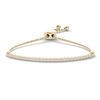 Thumbnail Image 0 of 0.09 CT. T.W. Diamond Bar Bolo Bracelet in Sterling Silver with 14K Gold Plate - 9.0"