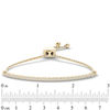 Thumbnail Image 1 of 0.09 CT. T.W. Diamond Bar Bolo Bracelet in Sterling Silver with 14K Gold Plate - 9.0"