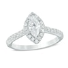 Thumbnail Image 0 of Vera Wang Love Collection 0.95 CT. T.W. Marquise Diamond Frame Engagement Ring in 14K White Gold