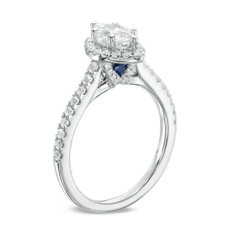 Main Image 2 of Vera Wang Love Collection 0.95 CT. T.W. Marquise Diamond Frame Engagement Ring in 14K White Gold