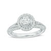 Thumbnail Image 1 of Vera Wang Love Collection 0.95 CT. T.W. Diamond Frame Vintage-Style Engagement Ring in 14K White Gold