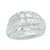 Thumbnail Image 0 of 1.95 CT. T.W. Quad Princess-Cut Diamond Multi-Row Engagement Ring in 14K White Gold