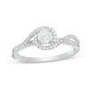 Thumbnail Image 0 of 0.50 CT. T.W. Diamond Swirl Bypass Engagement Ring in 14K White Gold