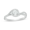 Thumbnail Image 1 of 0.50 CT. T.W. Diamond Swirl Bypass Engagement Ring in 14K White Gold