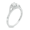 Thumbnail Image 2 of 0.50 CT. T.W. Diamond Swirl Bypass Engagement Ring in 14K White Gold