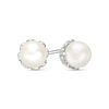 Thumbnail Image 0 of Vera Wang Love Collection 6.5-7.0mm Cultured Freshwater Pearl Stud Earrings in Sterling Silver
