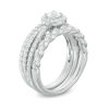 Thumbnail Image 1 of 1.30 CT. T.W. Diamond Frame Three Piece Bridal Set in 14K White Gold