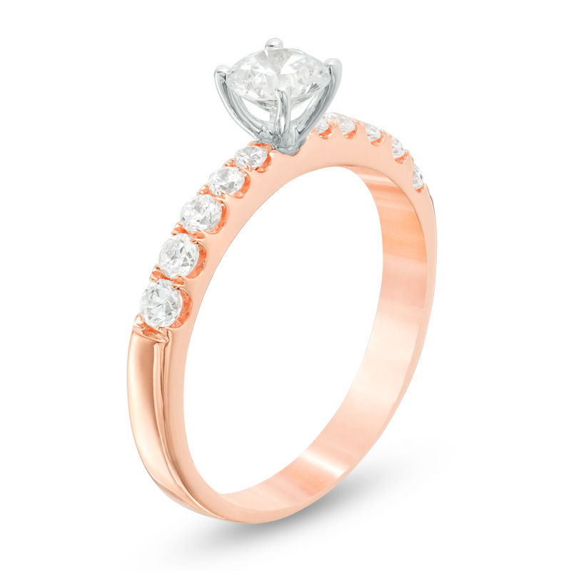 Main Image 2 of 0.80 CT. T.W. Diamond Engagement Ring in 14K Rose Gold