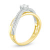 Thumbnail Image 1 of 0.70 CT. T.W. Diamond Crossover Engagement Ring in 10K Two-Tone Gold