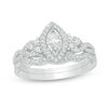 Thumbnail Image 0 of 0.45 CT. T.W. Marquise Diamond Frame Tri-Sides Bridal Set in 14K White Gold