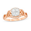 Thumbnail Image 1 of 0.50 CT. T.W. Diamond Composite Heart-Sides Engagement Ring in 14K Rose Gold