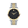 Thumbnail Image 1 of Men's Movado Museum® Classic Diamond Accent Two-Tone Watch with Black Dial (Model: 0606879)