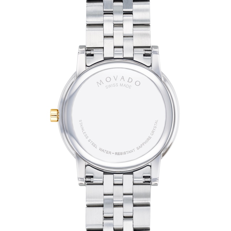 Main Image 3 of Men's Movado Museum® Classic Diamond Accent Two-Tone Watch with Black Dial (Model: 0606879)