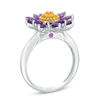 Thumbnail Image 2 of Marquise Amethyst and Citrine Chrysanthemum Ring in 10K Two-Tone Gold